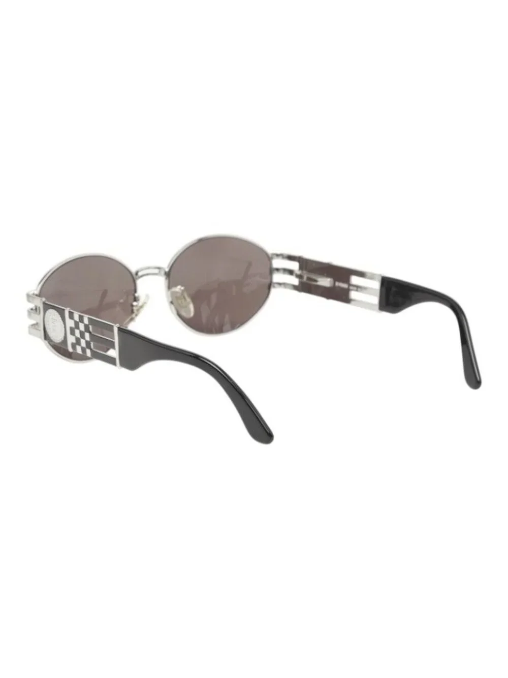 Fendi Sunglasses Black Silver Acetate Metal Eyewear